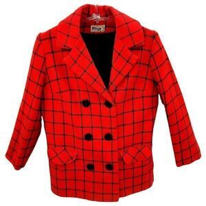 HPFrank Lee Vintage 70s plaid Double Breasted Woman's‎ Blazer Jacket